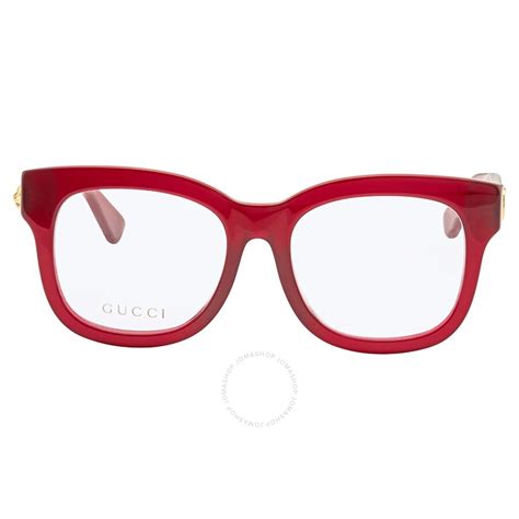 Gucci Red Square Ladies Eyeglasses GG0033OA008 